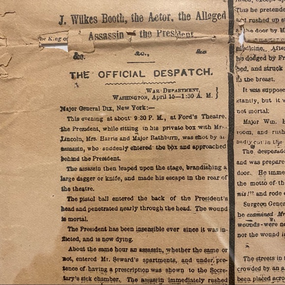 Lincoln Death New York Herald Newspaper April 1865 - Picture 10 of 10
